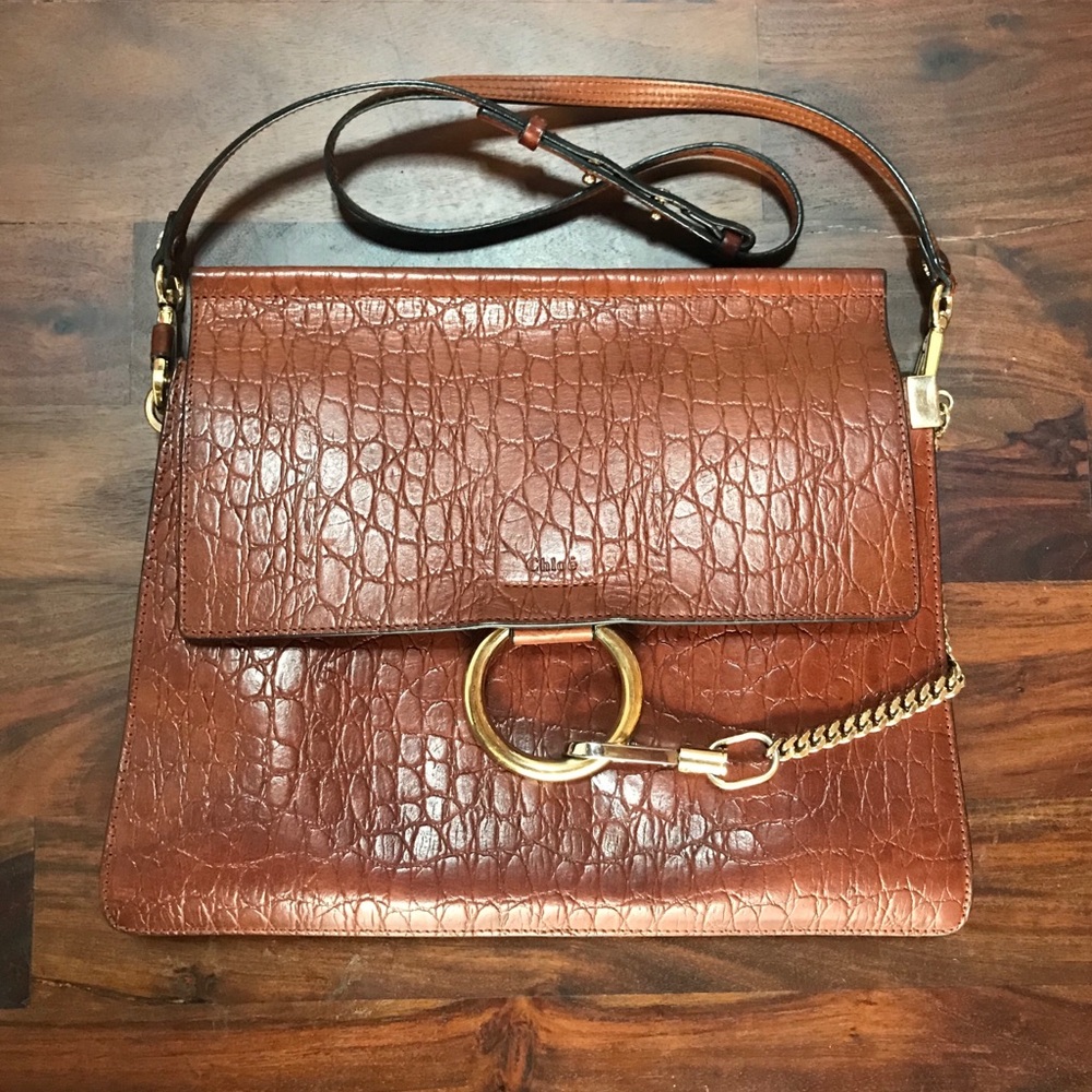 🛑 SOLD🛑 Chloe Medium Faye RARE embossed croc bag